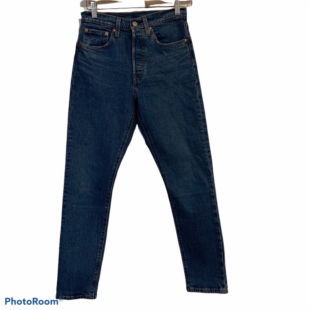 Levi’s 501 S skinny jeans denim W26 L28 button fly mom jean high rise 5 pocket